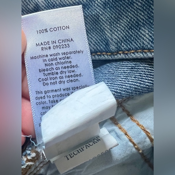 PACSUN Two Tone Frayed Hem Denim Mini Skirt - Size 25 (measures 28") - Picture 9 of 9